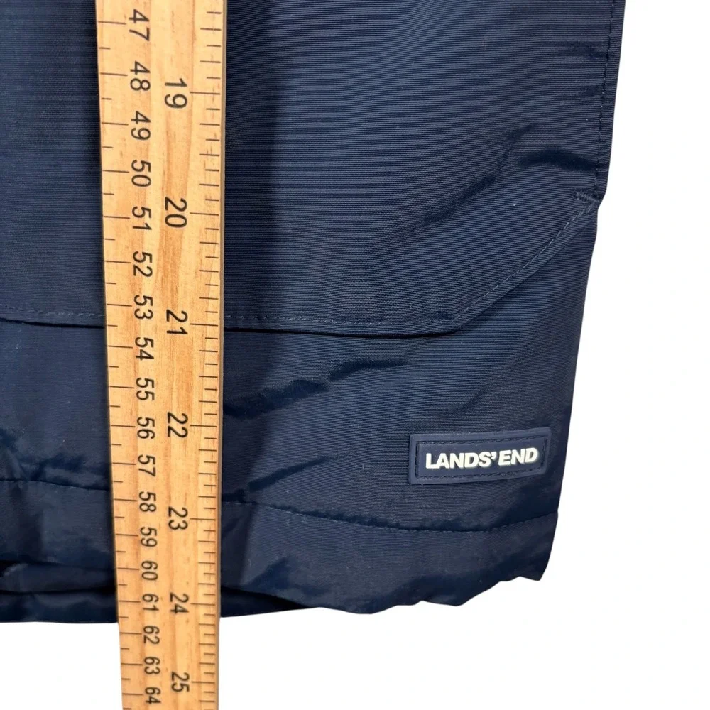 Lands End Kids‎ Winter Jacket Sz S 7-8 Blue Hooded Waterproof Ski Snow Warm